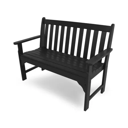 POLYWOOD Ivy 48" Garden Bench in Black