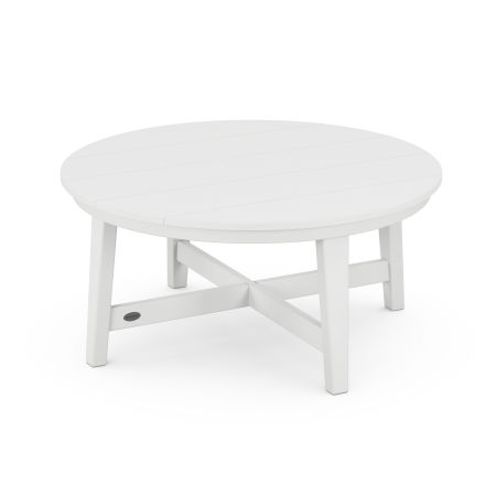 Newport 36" Round Coffee Table in White