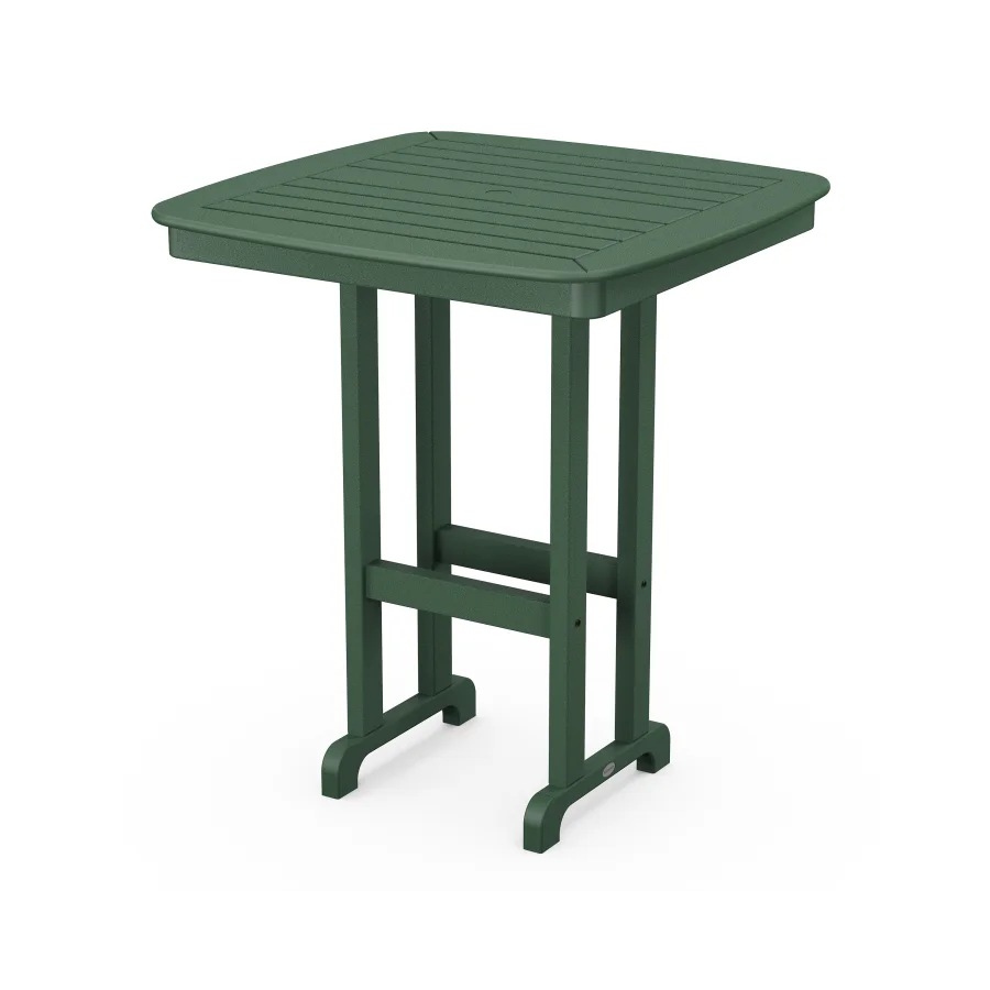 POLYWOOD Nautical 37" Bar Table in Green