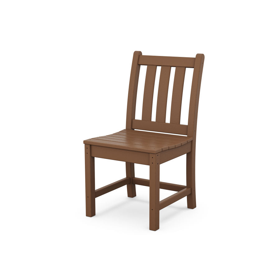 POLYWOOD Traditional Garden Dining Side Chair in Teak