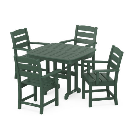 Lakeside 5-Piece Arm Chair Dining Set in Green
