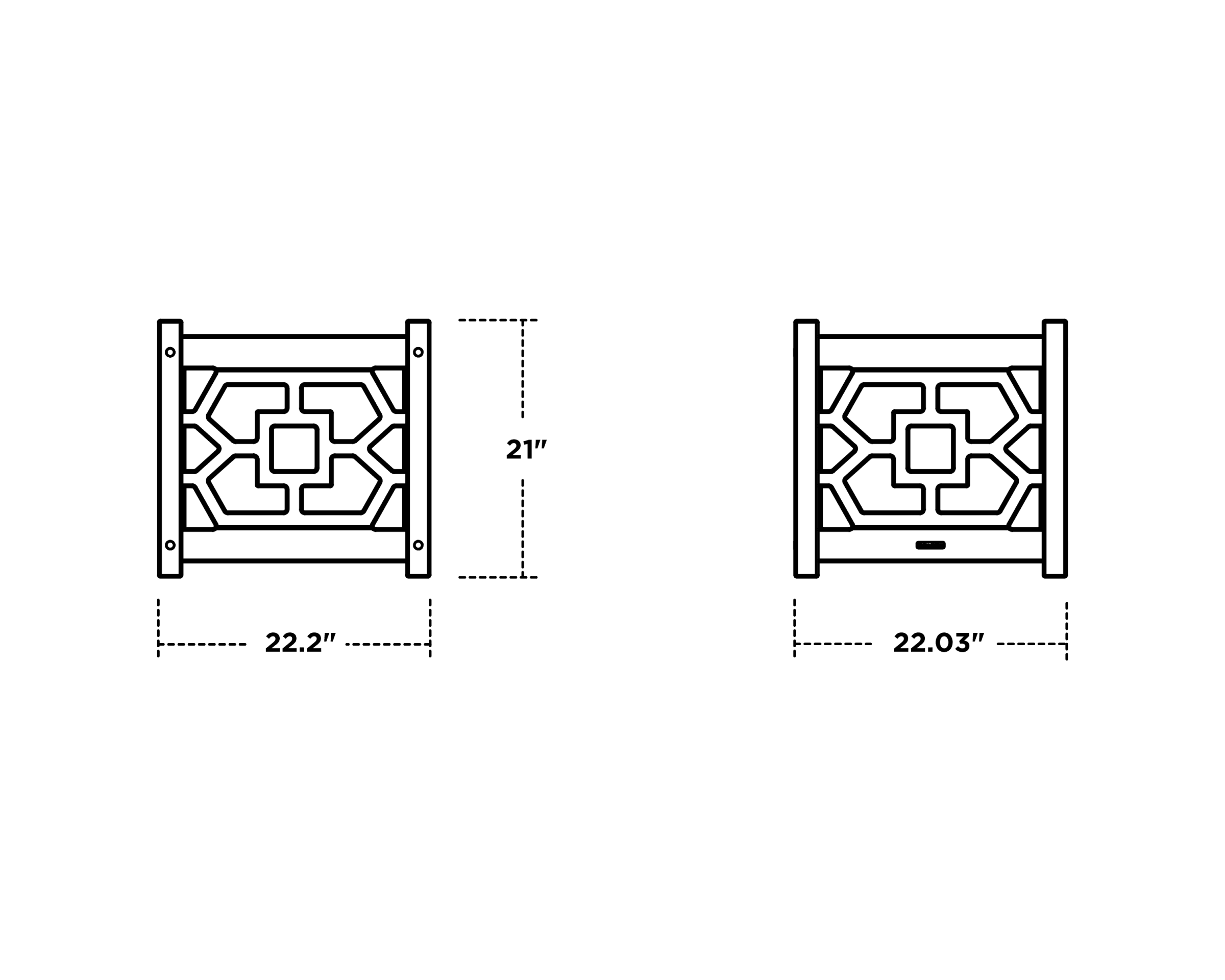 Dimensions for Chinoiserie Large Square Planter Box
