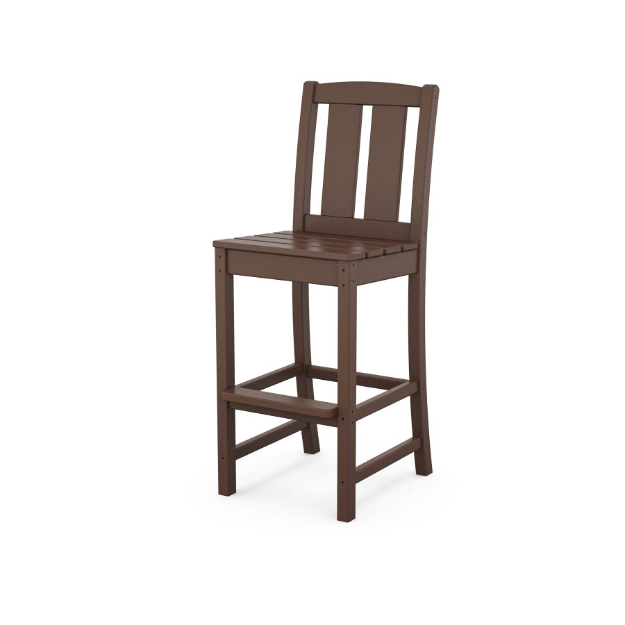 POLYWOOD Mission Bar Side Chair in Mahogany