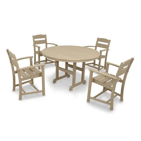 POLYWOOD Classics 5-Piece Round Dining Set in Sand