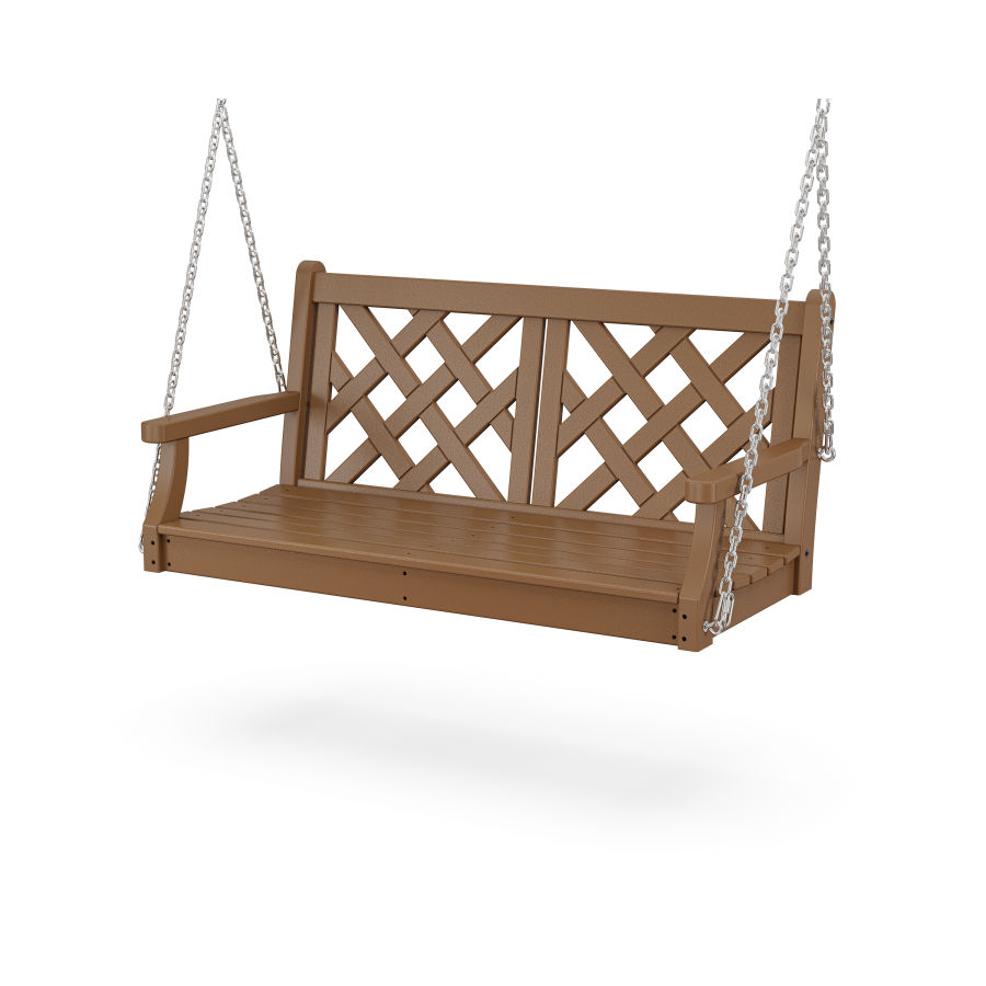 POLYWOOD Wovendale 48” Swing in Teak