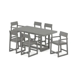 POLYWOOD EDGE 7-Piece Counter Table Set