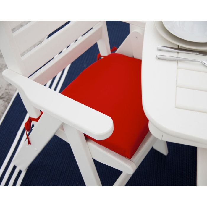 POLYWOOD Nautical Folding Highback Chair 7-Piece Dining Set
