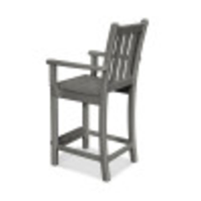 POLYWOOD Traditional Garden Counter Arm Chair