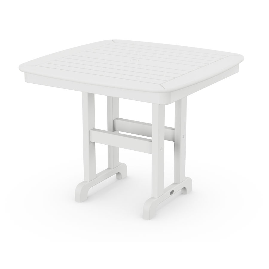 POLYWOOD Nautical 37" Dining Table in White