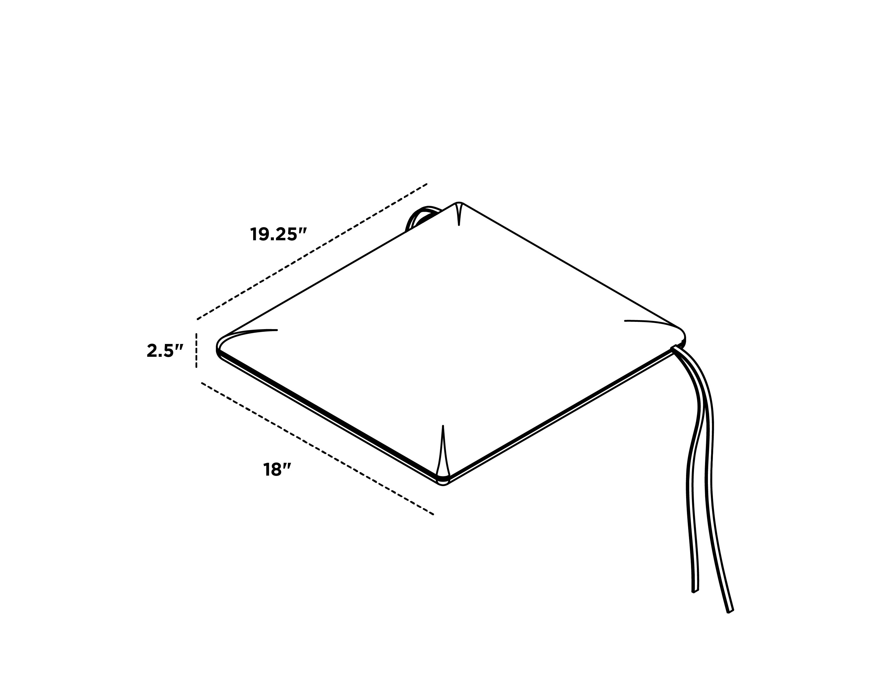 Dimensions for AL100 Seat Pad