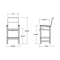 Thumbnail for Coastal Woven High-Back Bar Chair