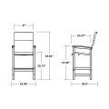 Thumbnail for Coastal Woven High-Back Bar Chair