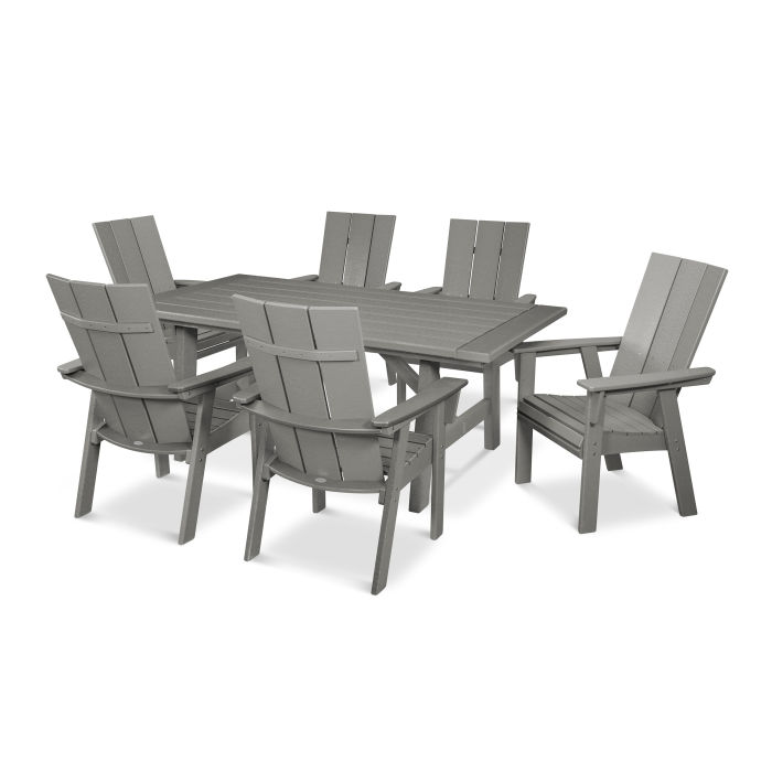 7 Piece Rustic Farmhouse Dining Set, Farmhouse Kitchen Table And Chairs Set