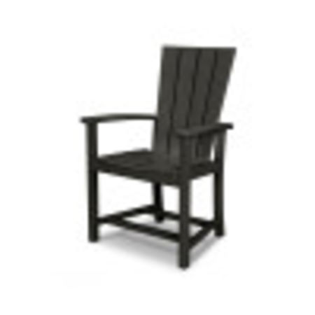 POLYWOOD Quattro Upright Adirondack Chair in Black