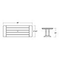 Thumbnail for Farmhouse Trestle 38" x 96" Dining Table