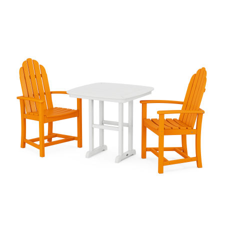 Classic Adirondack 3-Piece Dining Set in Tangerine