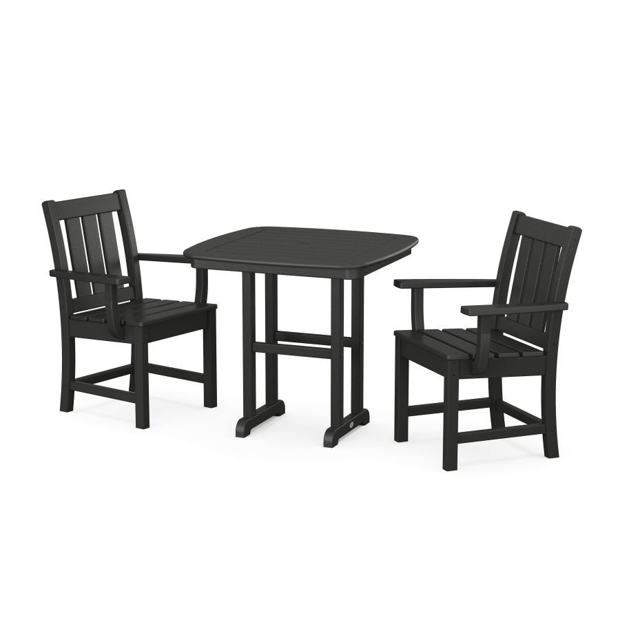 POLYWOOD Oxford 3-Piece Dining Set in Black