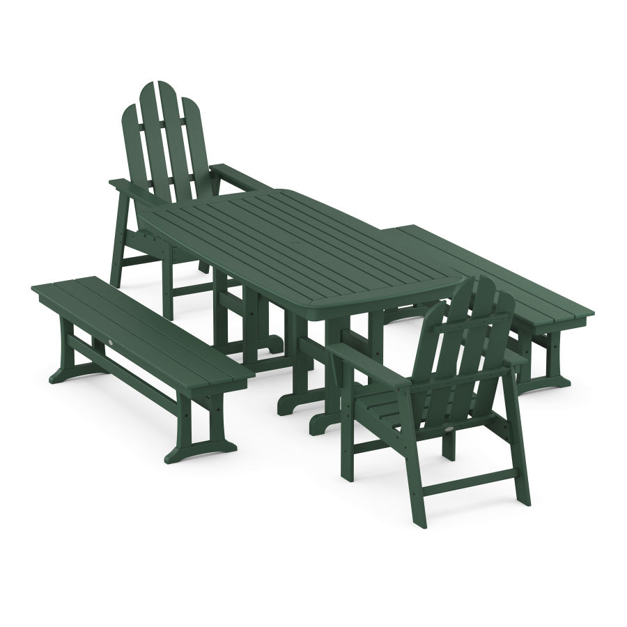 POLYWOOD Long Island 5-Piece Dining Set in Green