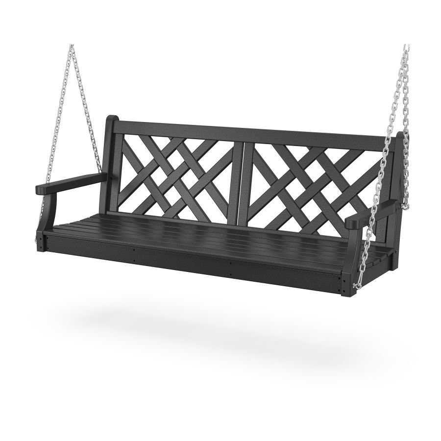 POLYWOOD Wovendale 60” Swing in Black