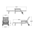 Thumbnail for Chippendale Chaise with Arms and Wheels