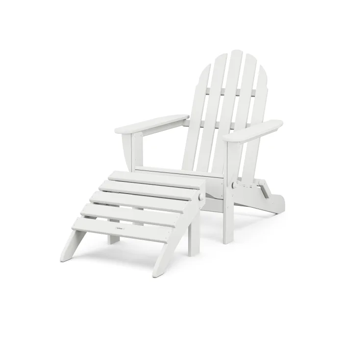 POLYWOOD Classics 2-Piece Folding Adirondack Set