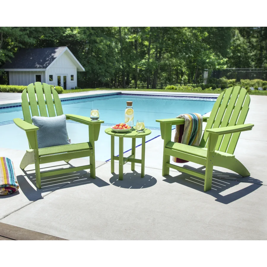 Vineyard 3-Piece Adirondack Set in Vintage Finish