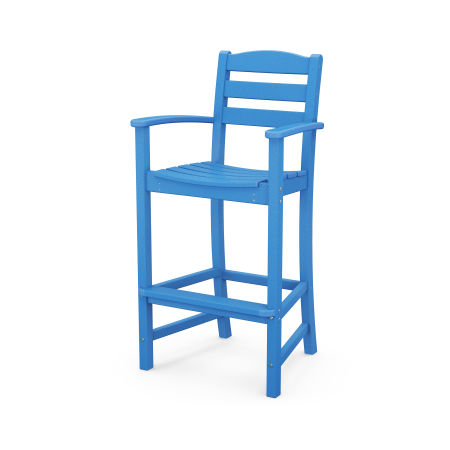 POLYWOOD La Casa Café Bar Arm Chair in Pacific Blue