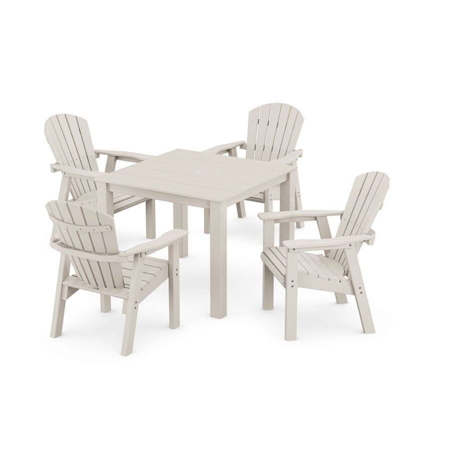 POLYWOOD Seashell Coast 5-Piece Parsons Dining Set in Sand