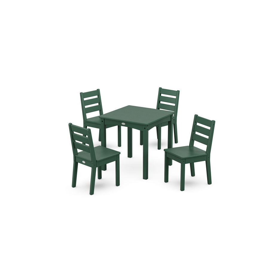 POLYWOOD Lakeside Kids 5-Piece Dining Set in Green