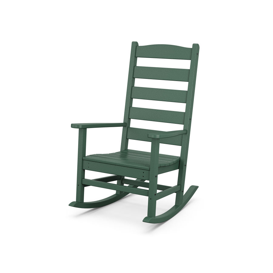 POLYWOOD Shaker Porch Rocking Chair in Green