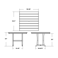 Thumbnail for Farmhouse Trestle 59" Bar Table