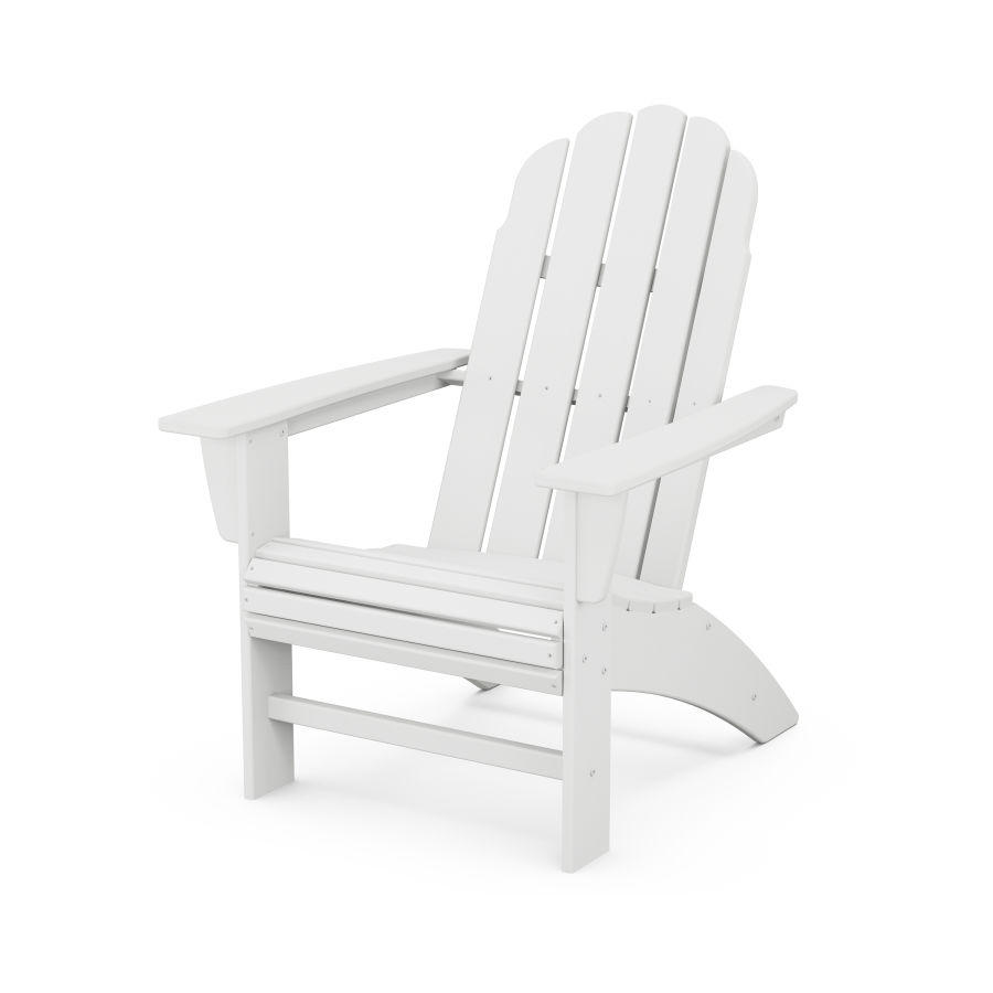 POLYWOOD Vineyard Curveback Adirondack Chair in White