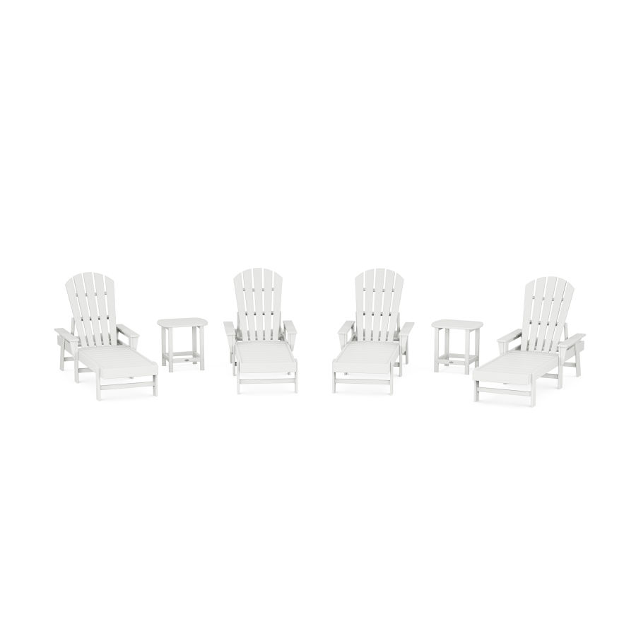 POLYWOOD South Beach Chaise 6-Piece Set in White