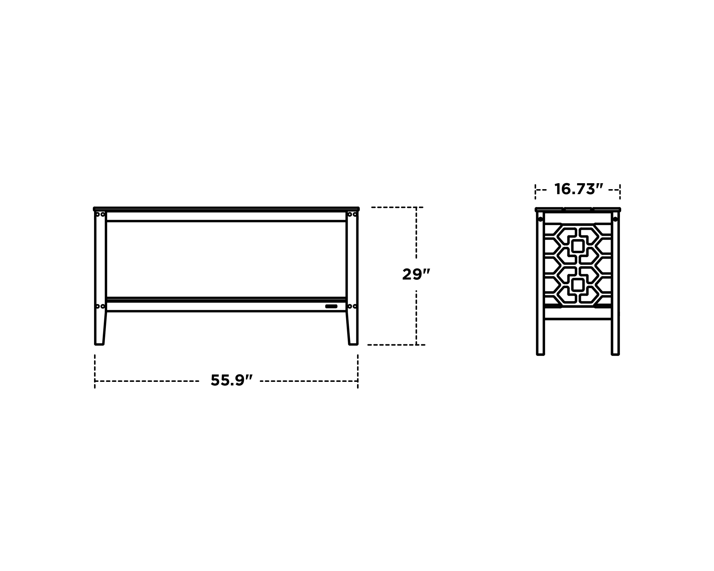 Dimensions for Acadia 56" Console Table