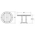 Thumbnail for Nautical Trestle 60" Round Counter Table