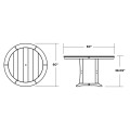 Thumbnail for Nautical Trestle 60" Round Counter Table