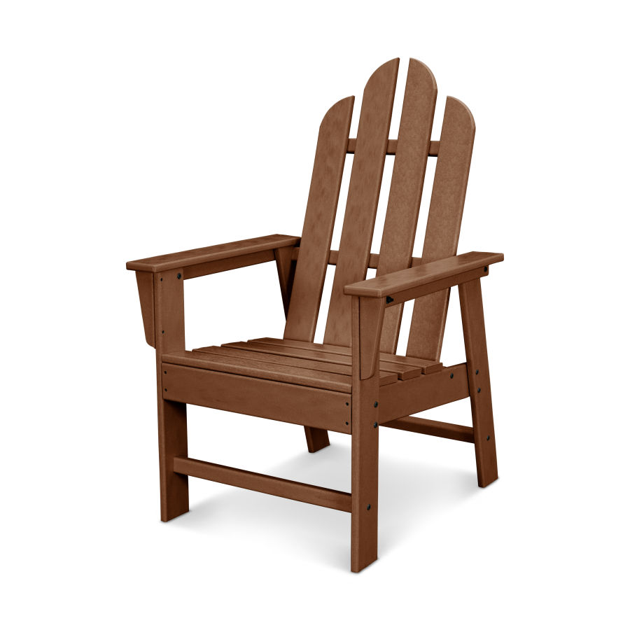 POLYWOOD Long Island Upright Adirondack Chair in Teak