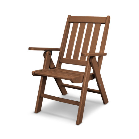 POLYWOOD Vineyard Folding Dining Chair in Teak
