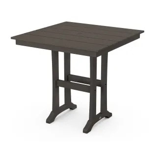 POLYWOOD Farmhouse Trestle 37" Counter Table in Vintage Finish