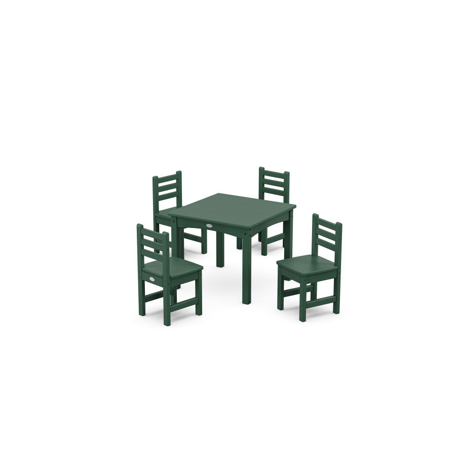 POLYWOOD Lakeside Toddler 5-Piece Dining Set in Green