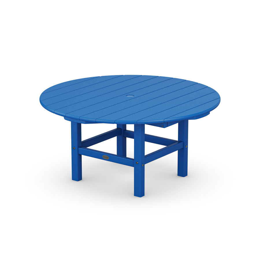 POLYWOOD Round 37" Conversation Table in Pacific Blue