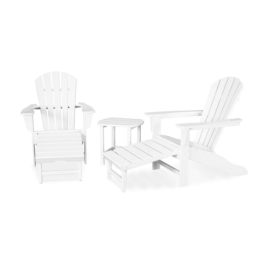 POLYWOOD Palm Coast Adirondack 3-Piece Set in White