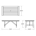 Thumbnail for Rustic Farmhouse 39" x 75" Dining Table