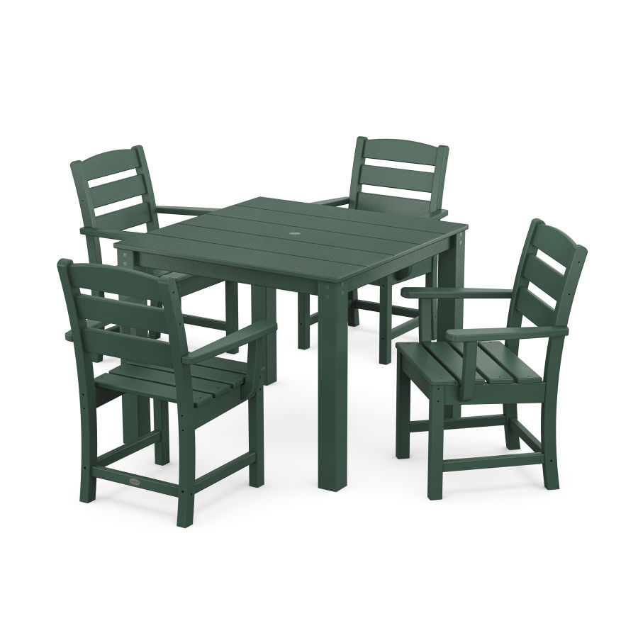 POLYWOOD Lakeside 5-Piece Parsons Dining Set in Green