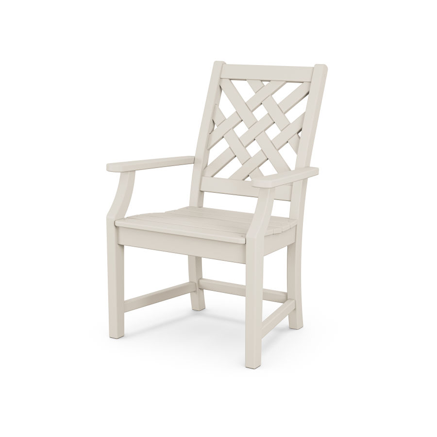 POLYWOOD Wovendale Dining Arm Chair in Sand