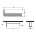 Thumbnail for Nautical Trestle 39" x 97" Dining Table
