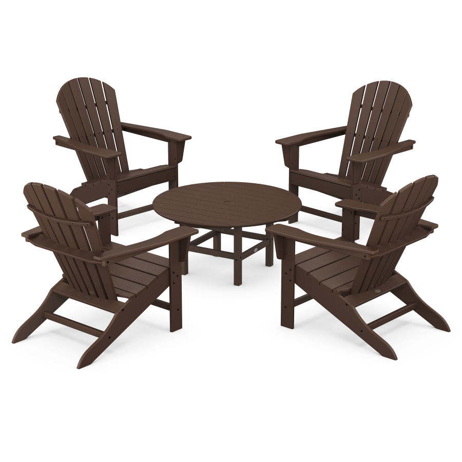 POLYWOOD 5-Piece Conversation Group in Mahogany