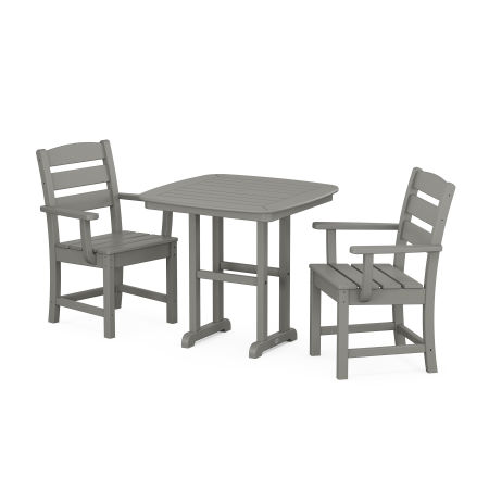Lakeside 3-Piece Dining Set in Slate Grey