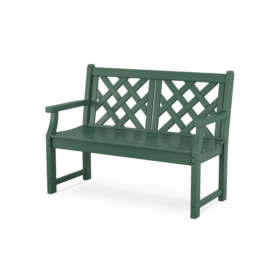 POLYWOOD Wovendale 48” Bench in Green