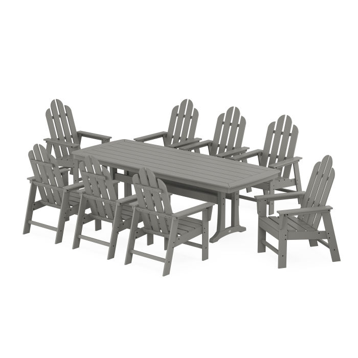 POLYWOOD Long Island 9-Piece Dining Set with Trestle Legs